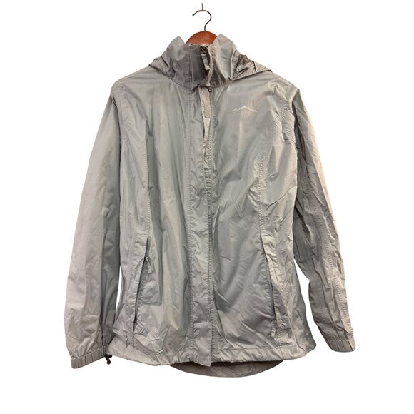 Lauren James Co. Jackets & Blazers - Lauren James Co. Preptec Hooded Lightweight Gray Nylon Jacket M